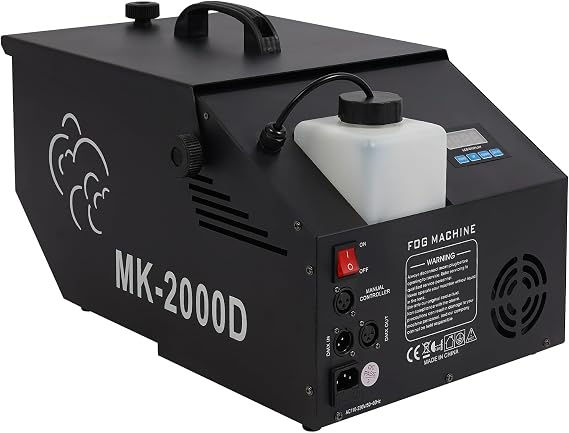 Low-Lying Smoke Machine, 1200W DMX Fog Machine Stage Fogger w/LCD Display, 5000CFM Ice Fogger w/Multiple Control Methods, 860-1076ft2 Fog Chiller for Halloween, Wedding Event Special Effects