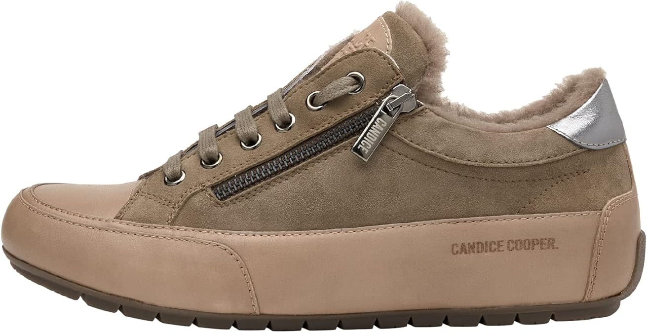 Candice Cooper Women's Rock Deluxe Zip Fur Oxford Flat