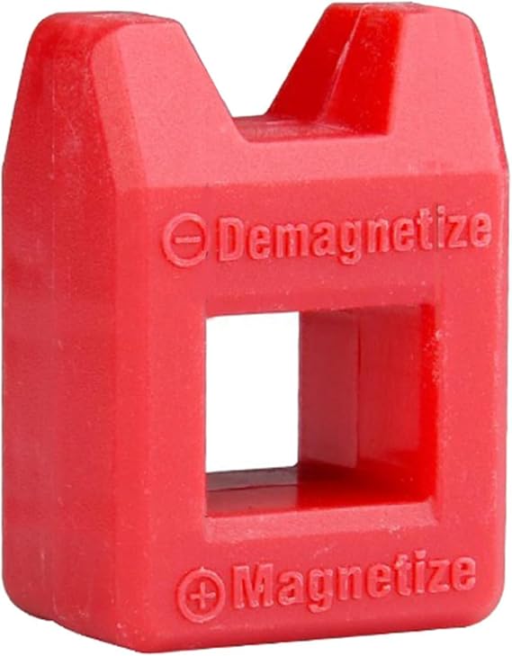 Red for Bit Magnetizer Magnetiser Demagnetiser Universal Magnetizer & Demagnetizing Tool for Screwdrivers Tool Tips Magnetization ABS