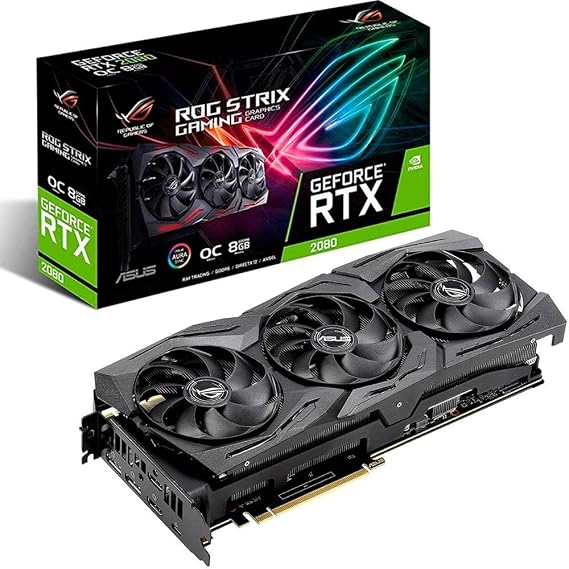 ASUS GeForce RTX 2080 O8G ROG STRIX OC Edition GDDR6 HDMI DP 1.4 Type-C graphics card (ROG-STRIX-RTX2080-O8G-GAMING)