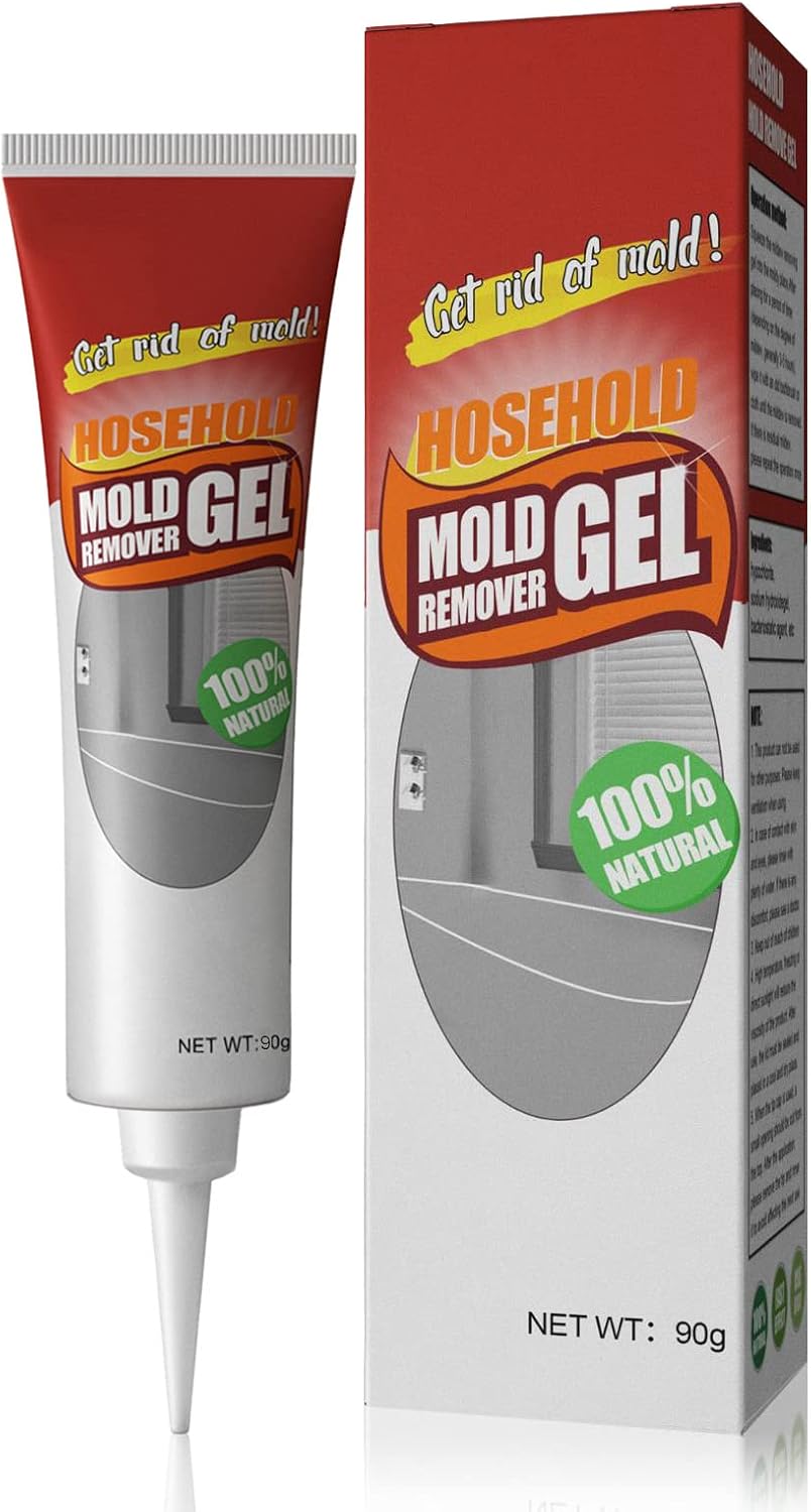 Ganbaro Household Mold Remover Gel, Mold Remover Gel, Mold Cleaner for Washing Machine, Refrigerator Strips, Sink Sealant, Tiles, Grout Sealant Bathroom Home Kitchen Sinks Stain Cleaning