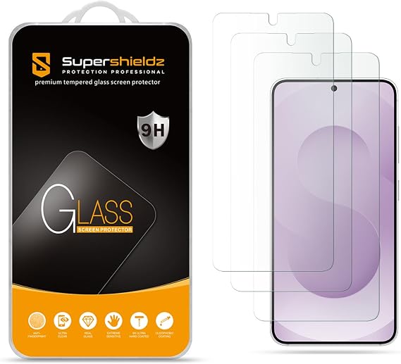 Supershieldz (3 Pack) Designed for Samsung Galaxy S26 Tempered Glass Screen Protector, Anti Scratch, Bubble Free
