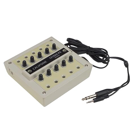 Califone 1210AV-PS 10 Position Jackbox with Volume Control, Beige