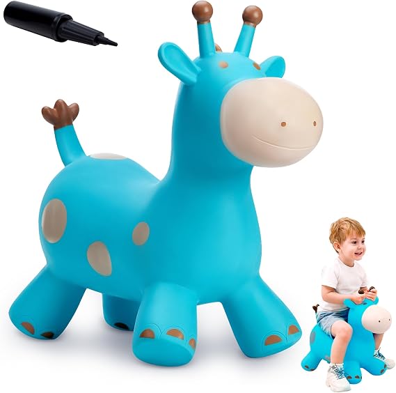 EVERICH TOY Giraffe Bouncy Animal Hopper,Ride on Horse Toy for Toddler 18M+