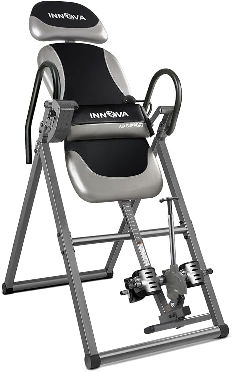 Innova ITX9900 Inversion Table with Air Lumbar Support, Black/Gray