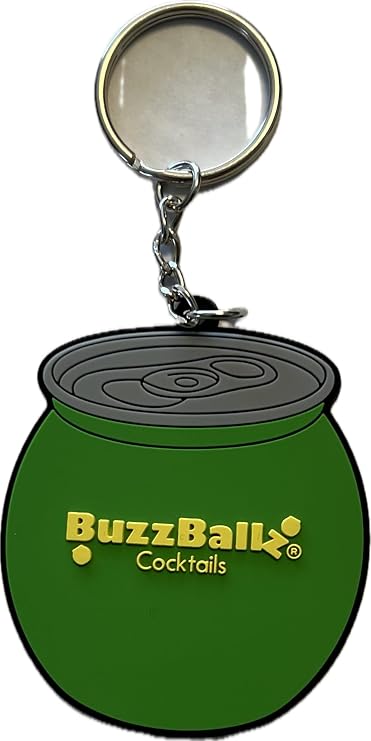 Buzz Ball Z Cocktails Promotional Keychain, Green Chiller Design