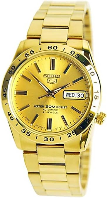 Seiko 5 #SNKE06 Men's 50M Gold Tone Self Winding Autoamtic Watch