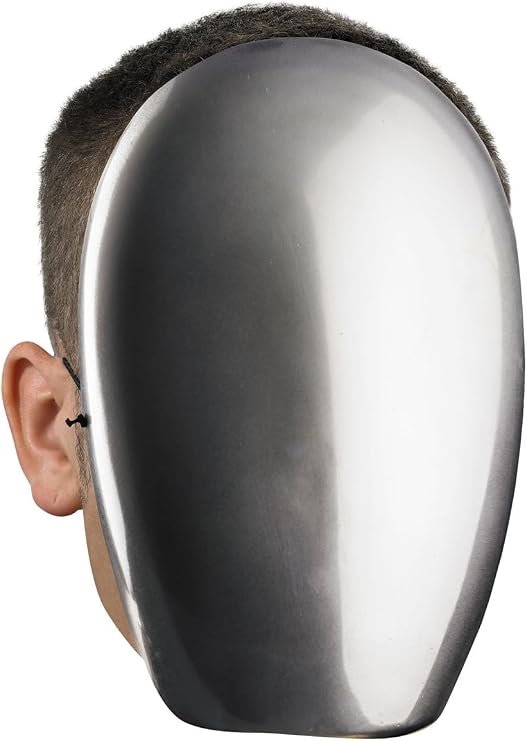 Disguise No Face Chrome Mask Costume Accessory