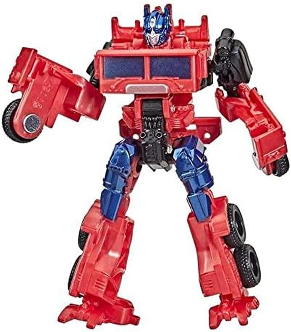 Transformers Rise of The Beasts Optimus Prime Figure, Autobots Unite, 3 Inch, Red and Blue, Ages 6+