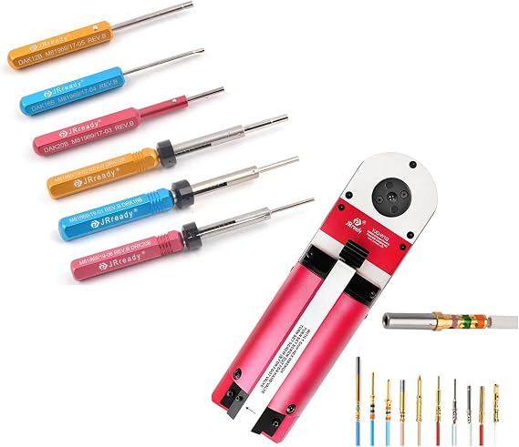 JRready YJQ-W1Q Pneumatic Crimp Tool-Equivalent to Hand Tool NEW-AS2(M22520/2-01),Wire Range 20-32AWG(0.52-0.032mm2)+ST5142 Removal and Installing Tool Kit:DRK12B+DRK16B+DRK20B+DAK12B+DAK16B+DAK20B