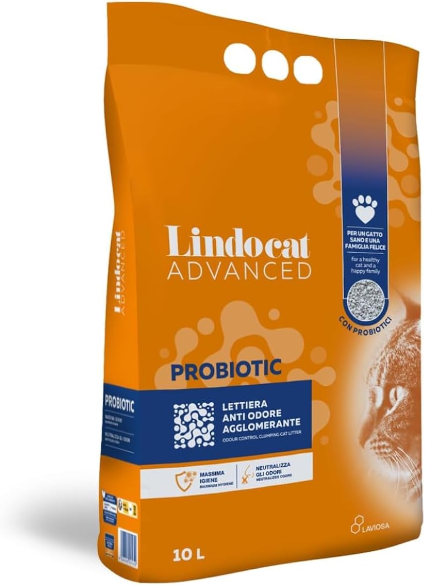 Lindocat Advanced Probiotic Kötü Bakterileri Önleyici Topaklanan Kedi Kumu 10L