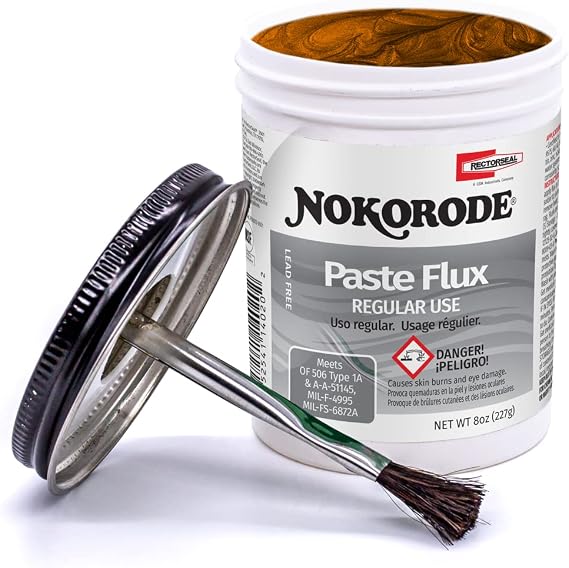 RectorSeal Nokorode 14020 Paste Flux, Cleans and Fluxes, Plumbing, 8 oz.
