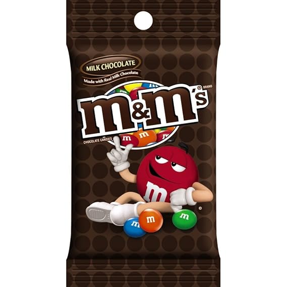 M&M MARS M&M'S Milk Chocolate Candy Peg Pack, 5.3 oz (Pack of 12)