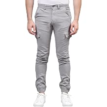 Soroor Mens Cargo Joggers - Slim Tapered Fit Cargo Trousers for Men UK, Stylish Combat Trousers, Joggers for Men UK, Comfortable Everyday Wear | Pique Stretch Cotton Mens Joggers