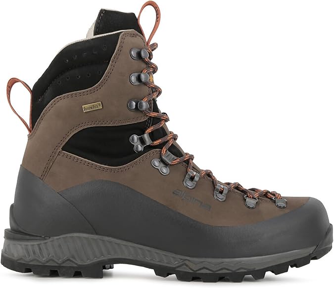 Alpina NUPTSE Men's Mountaineering Boots | 9 Inch Full-Grain Leather | Sympatex Waterproof & Breathable | Vibram Slip-Resistant Sole | Crampon Compatible Durable Hiking Shoes for Extreme Terrain | Made in Europe