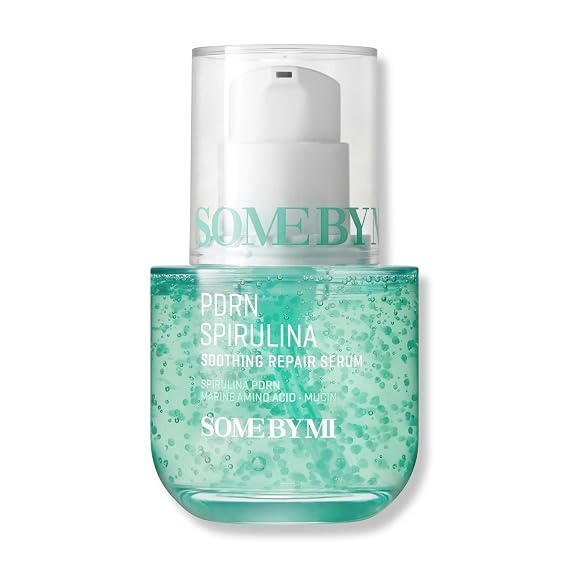 SOME BY MI PDRN Spirulina Soothing Repair Serum 1.69oz, 50ml Korean Vegan PDRN Serum for Face Calms Redness, Firms & Hydrates Skin with Spirulina, Peptides & Marine Mucin Korean Skin Care