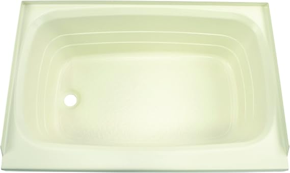 Lippert Replacement 24" x 36" Parchment Bathtub with Left Drain, Scratch-Resistant ABS Acrylic for RVs, Travel Trailers, 5th Wheels, Motorhomes - P2436LHSPK