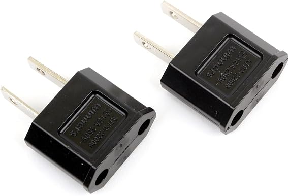 220 to 110 Travel Adapter (Korea to USA) Set of 2