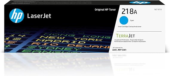 HP 218A Cyan Toner Cartridge | Works with Color LaserJet Pro 3201, MFP 3301 Series | W2181A