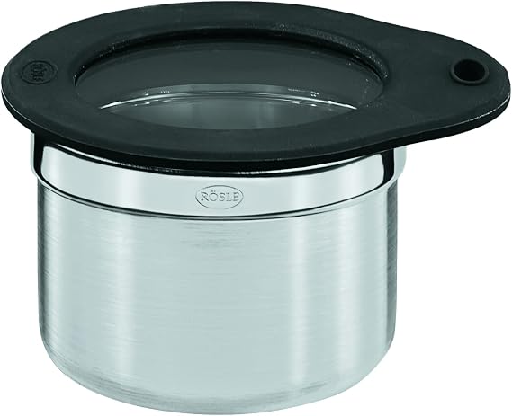 ROSLE Lunch Box - Food Storage Box - 18/10 Stainless Steel - Hygienic and Taste-Neutral Jar - Dishwasher Safe, 8 cm