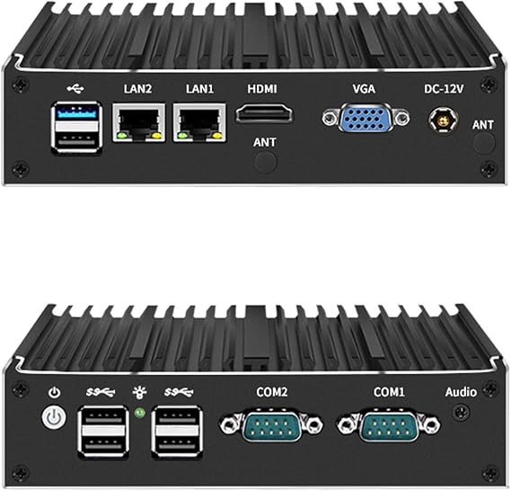 Celeron N2930 X86 Thin Client, Mini PC, Cheap Computer with Dual RJ45 Port Dual COM RS485 VGA HDMI 6 USB