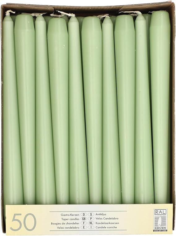 PAPSTAR 50 Candlestick Candles Diameter 2.2 cm 25 cm Jade Green