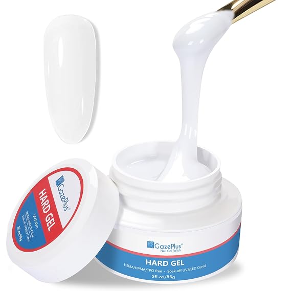 White Hard Gel - Extension Gel for Nail Strengthening 10-In-1 56g | Large Capacity, Long-lasting, Hema Free, Nail Extension Strengthening, Multi-functional, Pro Use and Nail Art Practice