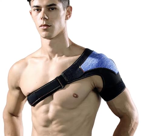 Shoulder Brace, Rotator Cuff Support Brace and Arm Sling for Pain Relief, Shoulder Compression Sleeve for Preventing Strains and Dislocation, Adjustable Fits Left and Right Arm for Men & Women