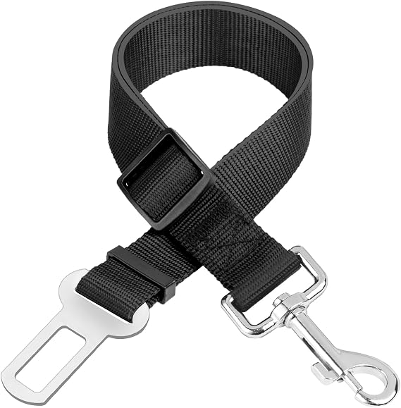 URPOWER Dog Seat Belt 1 Pack Dog Car Seatbelt Adjustable Pet Safety Seat Belt for Vehicle Nylon Durable Car Seat Belt for Dogs, Cats and Pets