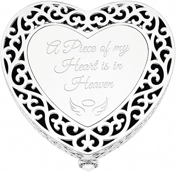 Cherished Moments Memorial Filigree Heart Jewelry Box, Sympathy Gift