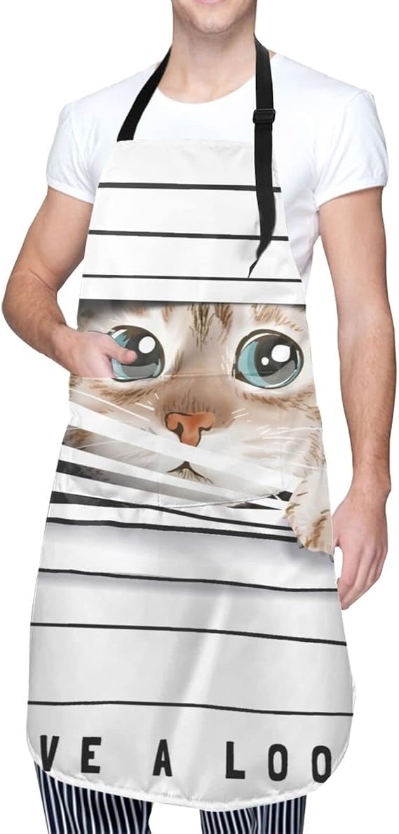 Apron Adjustable Bib Aprons for Men Women Chef Kitchen Cooking Bbq Grilling