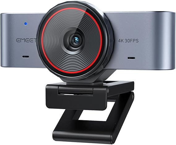 EMEET C960 Ultra 4K Webcam for Mac & PC, 1/1.5" Large Sensor, Metal Body