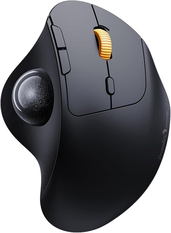 ProtoArc EM04 Wireless Trackball Mouse, Bluetooth Trackball Mouse