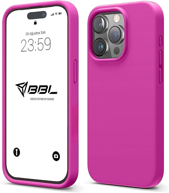Babilden iPhone 15 Pro Max İle Uyumlu Kılıf İnce Ve Dayanıklı Sıvı Silikon 3 Katmanlı Tam Kaplamalı Şık Yumuşak Jel Hissi Yüksek Kalite Kauçuk Telefon Kılıfı (Açık Pembe)