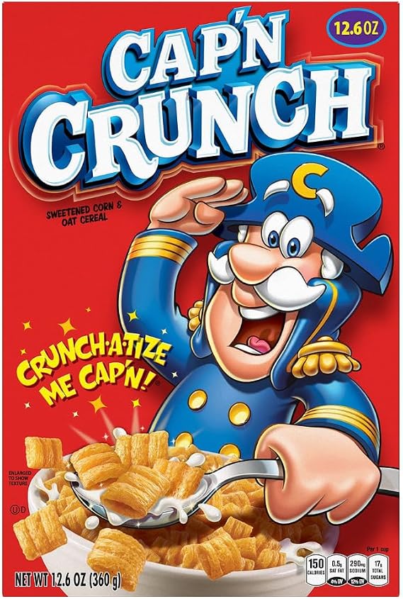 Quaker Cap'n Crunch Sweetened Corn & Oat Cereal, 12.6 Oz