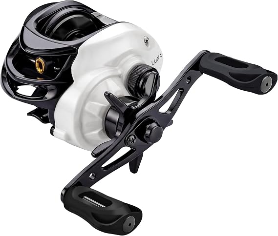 Fishdrops Luna Baitcasting Reels Lightweight & Smooth Design, 12.12 LB Max Drag, Classic Gear Ratio 6.3:1 Low Profile Bait Caster, Anti-Corrosion Baitcasting Fishing Reels