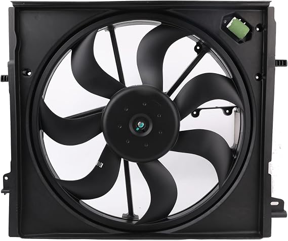 Radiator Cooling Fan Assembly - Compatible with 2.0L Nissan Rogue Sport Qashqai 2017-2022 - Replace 21481-6MA0A, 21481-6MA0B - Electric Cooling Fan Integrated with Fan, Shroud & Motor