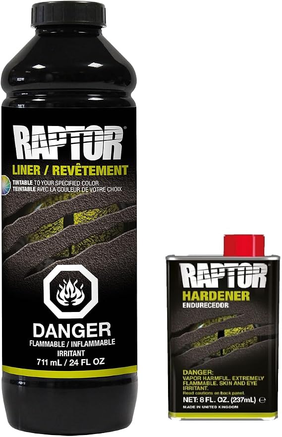U-POL Products UPL-UP4804 Raptor Kit 1 Liter Low Voc Tintable with Raptor Spray Gun