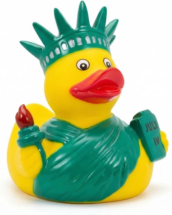 Artisan Owl New York City Souvenir 4" Yellow Rubber Duck Statue of Liberty Figurine
