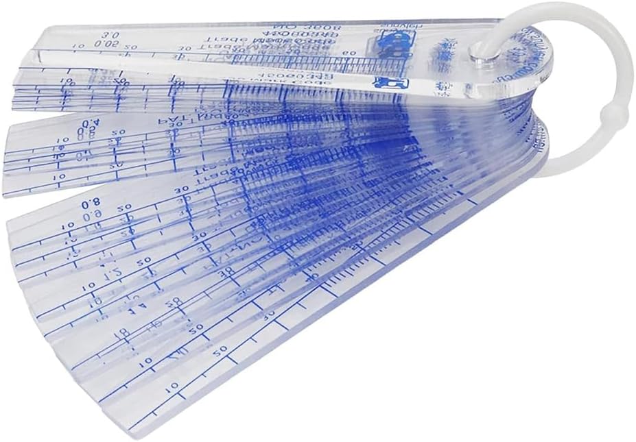 Plastic Feeler Gauge 0.05mm to 3mm Metric -Measuring Tool 21 Leaf