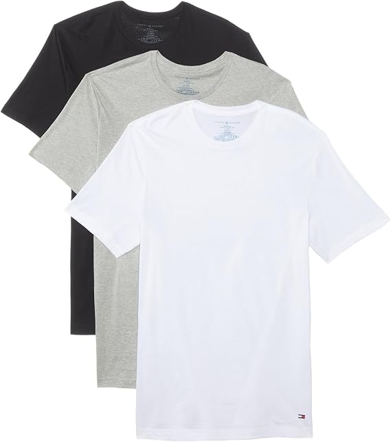 Tommy Hilfiger Men's Cotton Classics Crewneck Undershirts 3-Pack