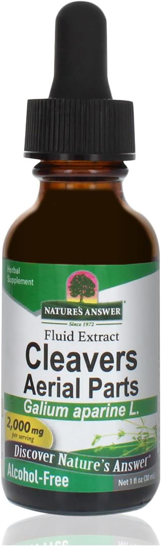 Nature's Answer Alcohol-Free Cleavers Herb, 1-Fluid Ounce