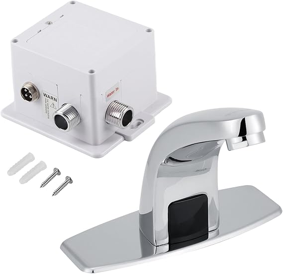 Touchless Bathroom Sink Faucet, Touchless Sensor Faucets Automatic Motion Sensor Faucet Sensor Taps for Wash Basin Touchless Bathroom Faucet for Commercial Lavatory Kitchen
