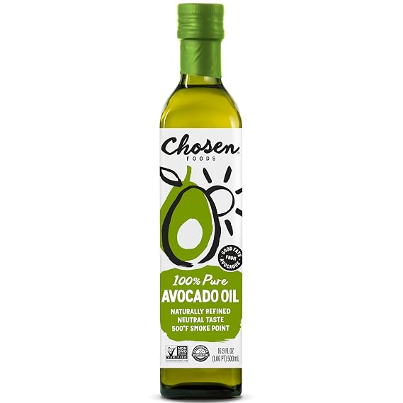 Chosen Foods Refined Avocado Oil for Cooking, 16.9 Fl Oz (Pack Of 1)