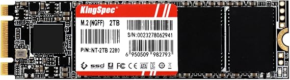 KingSpec 2TB M.2 SATA III 2280 SSD, NOT for NVMe Slots