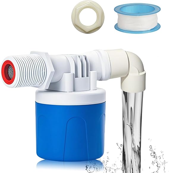 Automatic Float Valve for Water Tanks, 3/4" Side Inlet | Adjustable Water Level Control Valve for Fish Ponds, Pools, Livestock Troughs, and Irrigation Systems