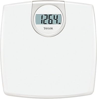Taylor Digital 1.2-Inch LCD Bathroom Scale, 330 Lb Capacity, White