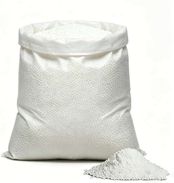 40 Liters Beads for Bean Bag Filler EPS Foam, Bean Bag Refill Foam Particles for Loungers Pool Floats Pillows Cushions Sofa Stuffed Toys, White EPS Beads Filling Soft Lightweight (40 Liters)