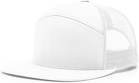 Richardson 168 Seven-Panel Trucker Leather Patch Hat