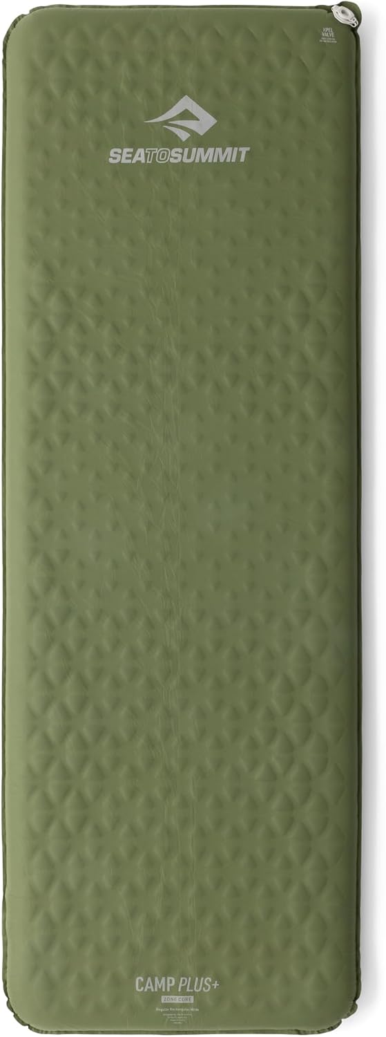 Sea to Summit Camp Plus Self-Inflating Foam Sleeping Mat for Camping - Rectangular - Regular (72 x 25.2 x 2.6 inches)